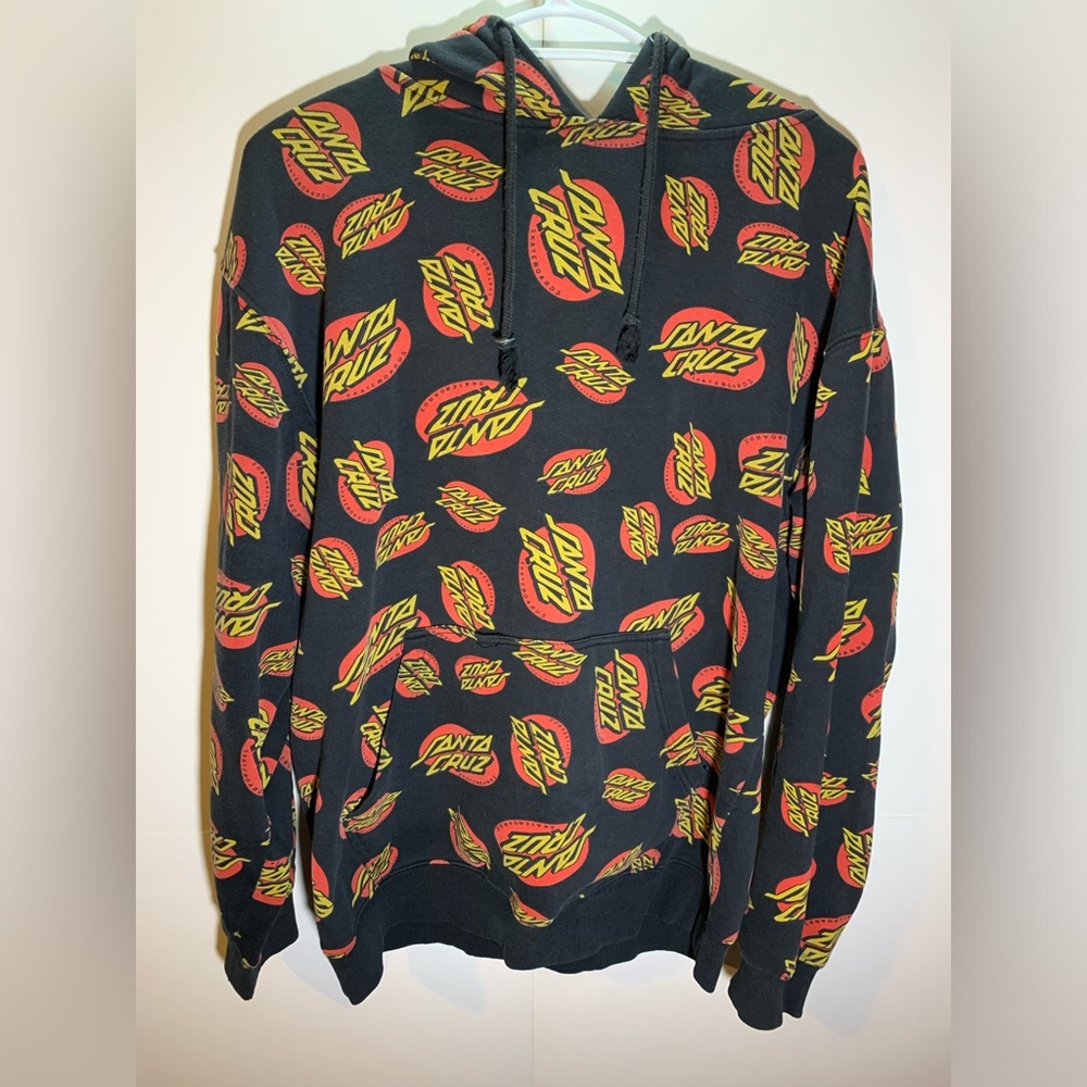 Early 2000s Santa Cruz all over print hoodie